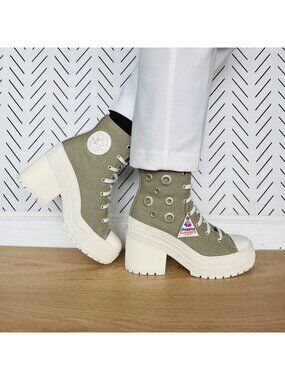 ⭐Converse Chuck 70 De Luxe Hi Heel Metal Rings Platform Field A11175C Womens 7.5
